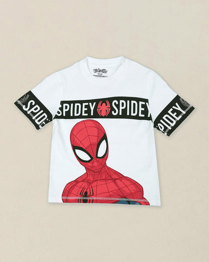 Spiderman Printed Regular Fit Tshirt For Boys