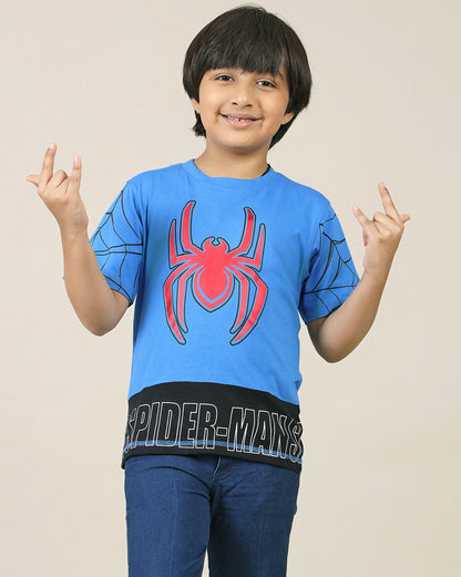 Spiderman Printed Regular Fit Tshirt For Boys