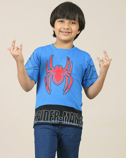 Spiderman Printed Regular Fit Tshirt For Boys