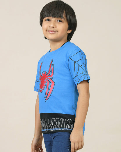 Spiderman Printed Regular Fit Tshirt For Boys