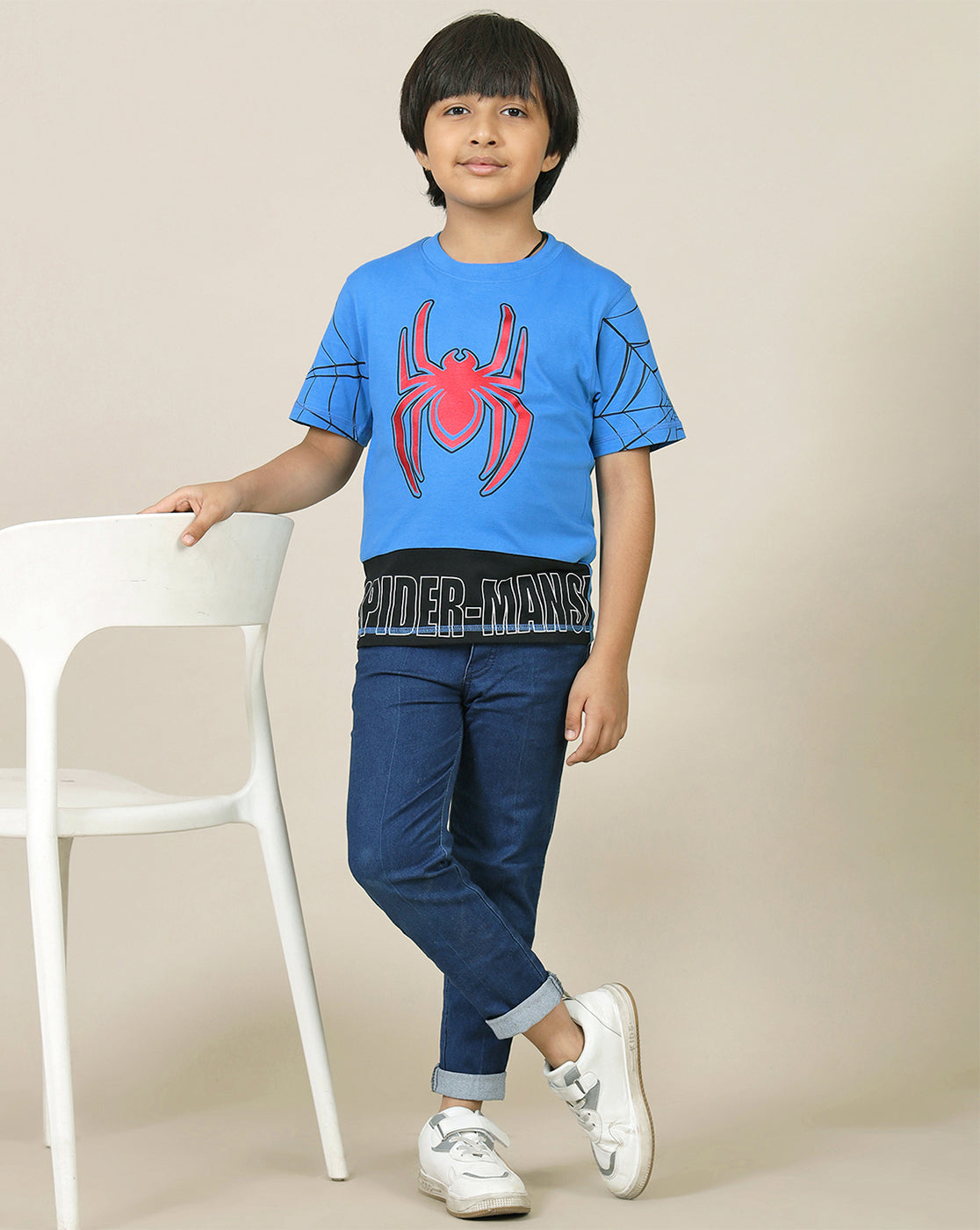 Spiderman Printed Regular Fit Tshirt For Boys