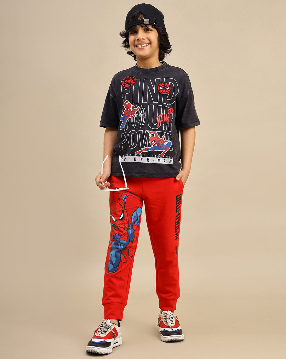 Spiderman Printed Regular Fit Tshirt For Boys