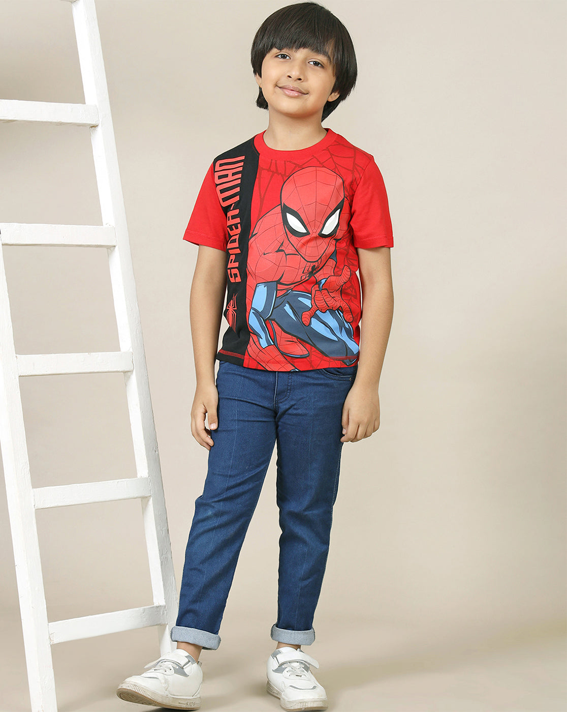 Spiderman Printed Regular Fit Tshirt For Boys