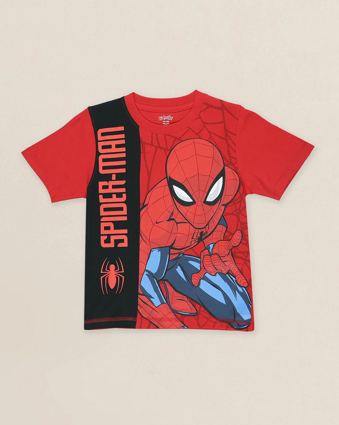 Spiderman Printed Regular Fit Tshirt For Boys