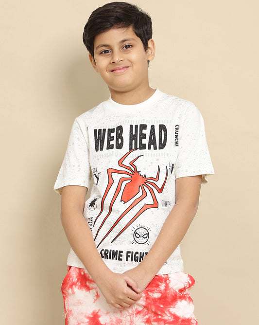 Spiderman Printed Regular Fit Tshirt For Boys