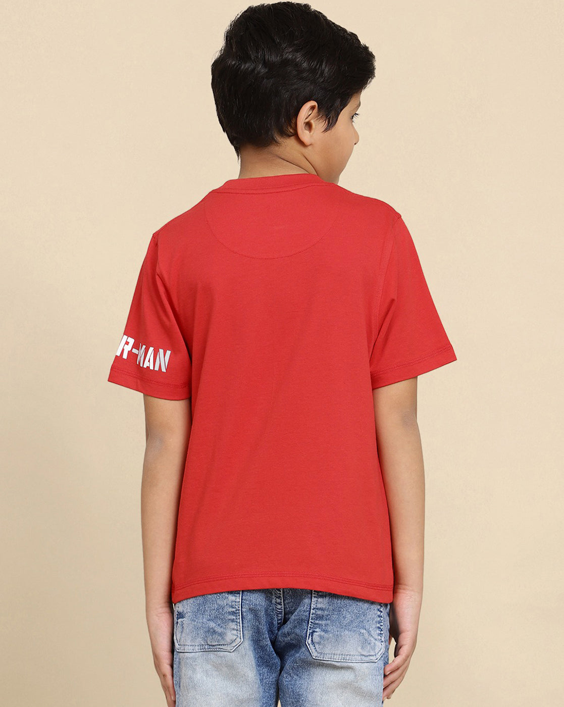 Spiderman Printed Regular Fit Tshirt with Pocket For Boys