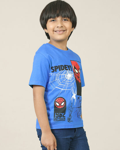 Spiderman Printed Regular Fit Tshirt For Boys