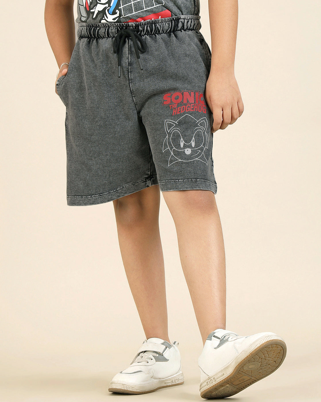 Sonic Classic Printed Regular Fit Shorts For Boys