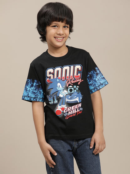 Sonic Classic Printed Regular Fit Tshirt For Boys