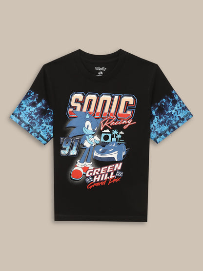 Sonic Classic Printed Regular Fit Tshirt For Boys