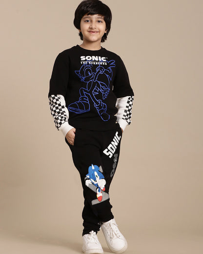 Sonic Modern Printed Regular Fit Jogger For Boys