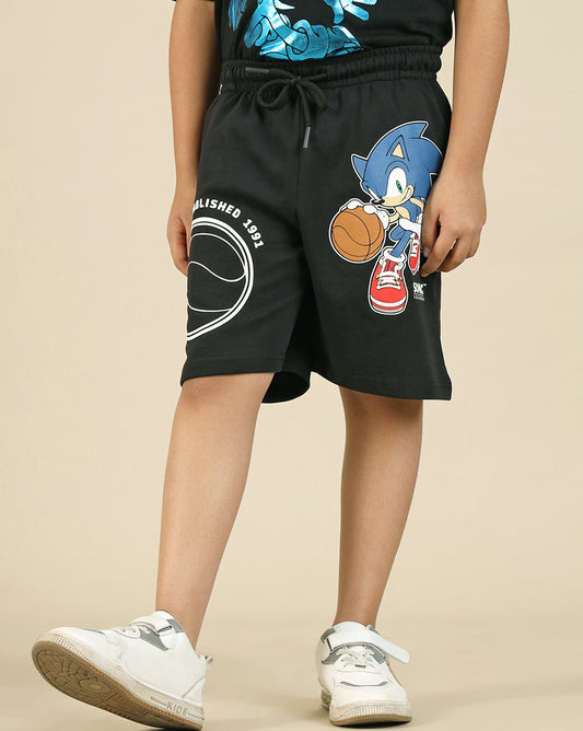 Sonic Modern Printed Regular Fit Shorts For Boys