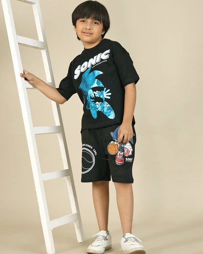 Sonic Modern Printed Regular Fit Shorts For Boys