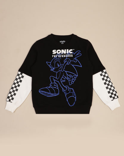 Sonic Modern Printed Regular Fit Sweatshirt For Boys