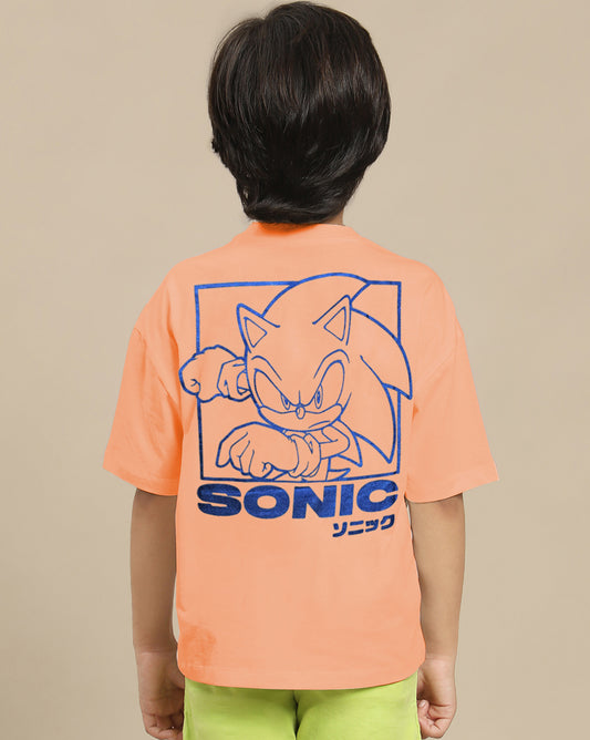 Sonic Modern Printed  Oversized Tshirt For Boys