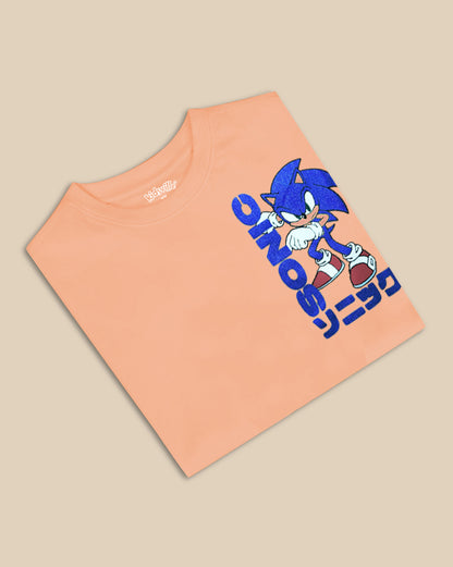 Sonic Modern Printed  Oversized Tshirt For Boys