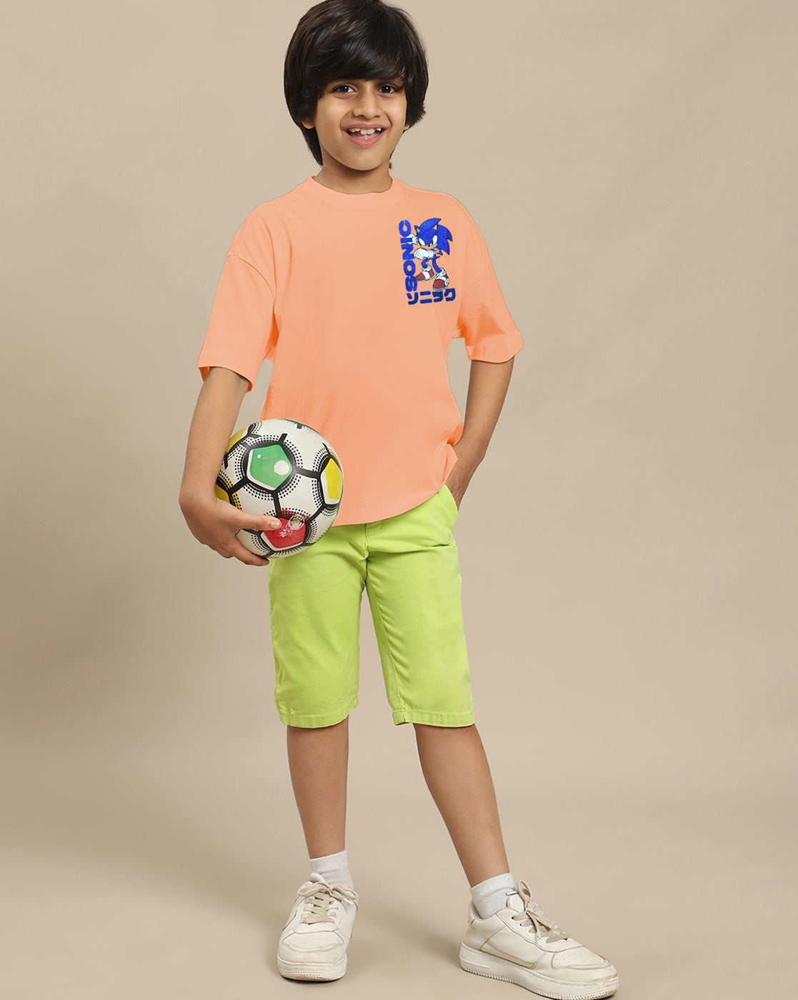 Sonic Modern Printed  Oversized Tshirt For Boys