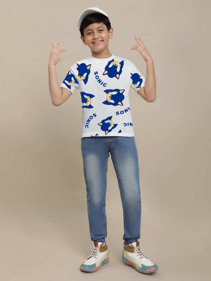 Sonic Modern Printed Regular Fit Tshirt For Boys