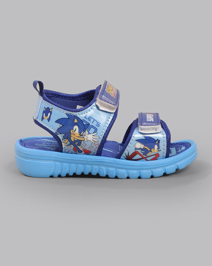 Kids Boys Sonic Modern Printed Blue Sandals