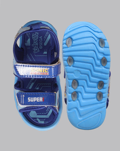 Kids Boys Sonic Modern Printed Blue Sandals