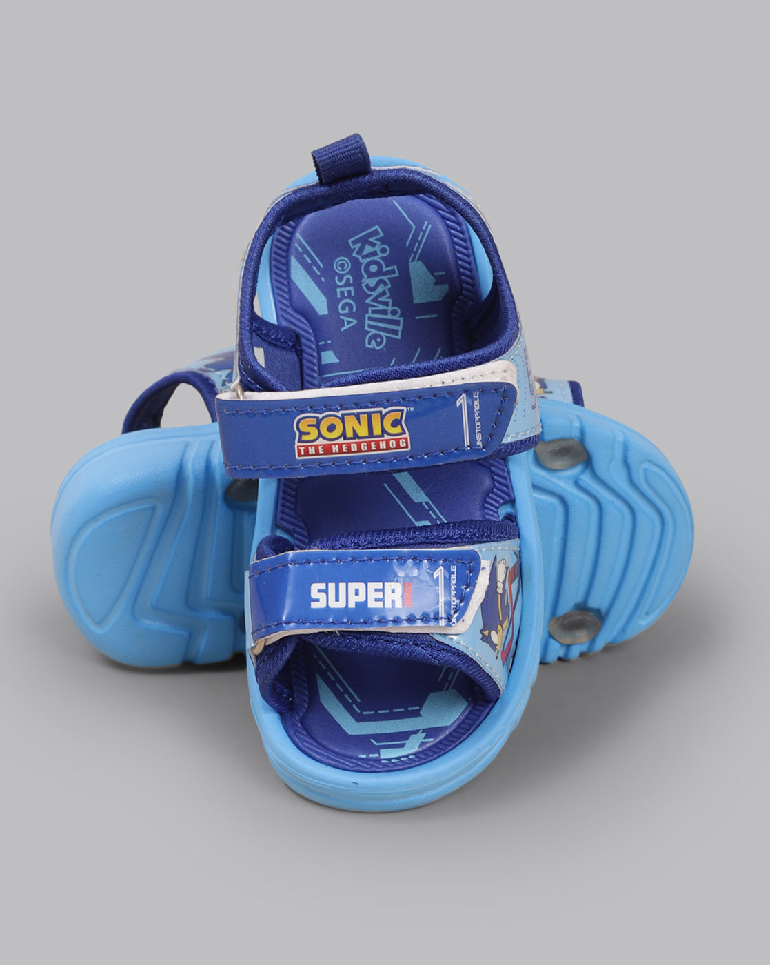 Kids Boys Sonic Modern Printed Blue Sandals