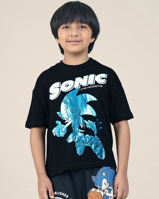 Sonic Modern Printed oversized Tshirt For Boys