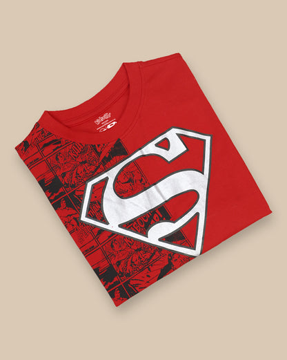 Superman Printed Oversize Tshirt For Boys