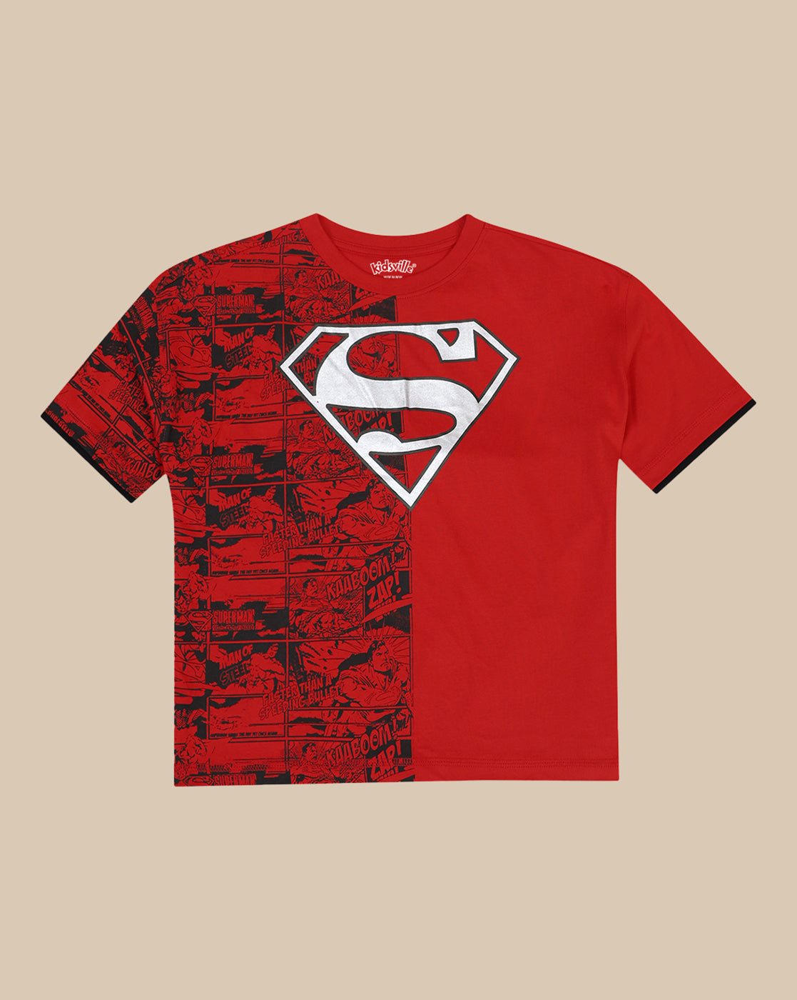 Superman Printed Oversize Tshirt For Boys