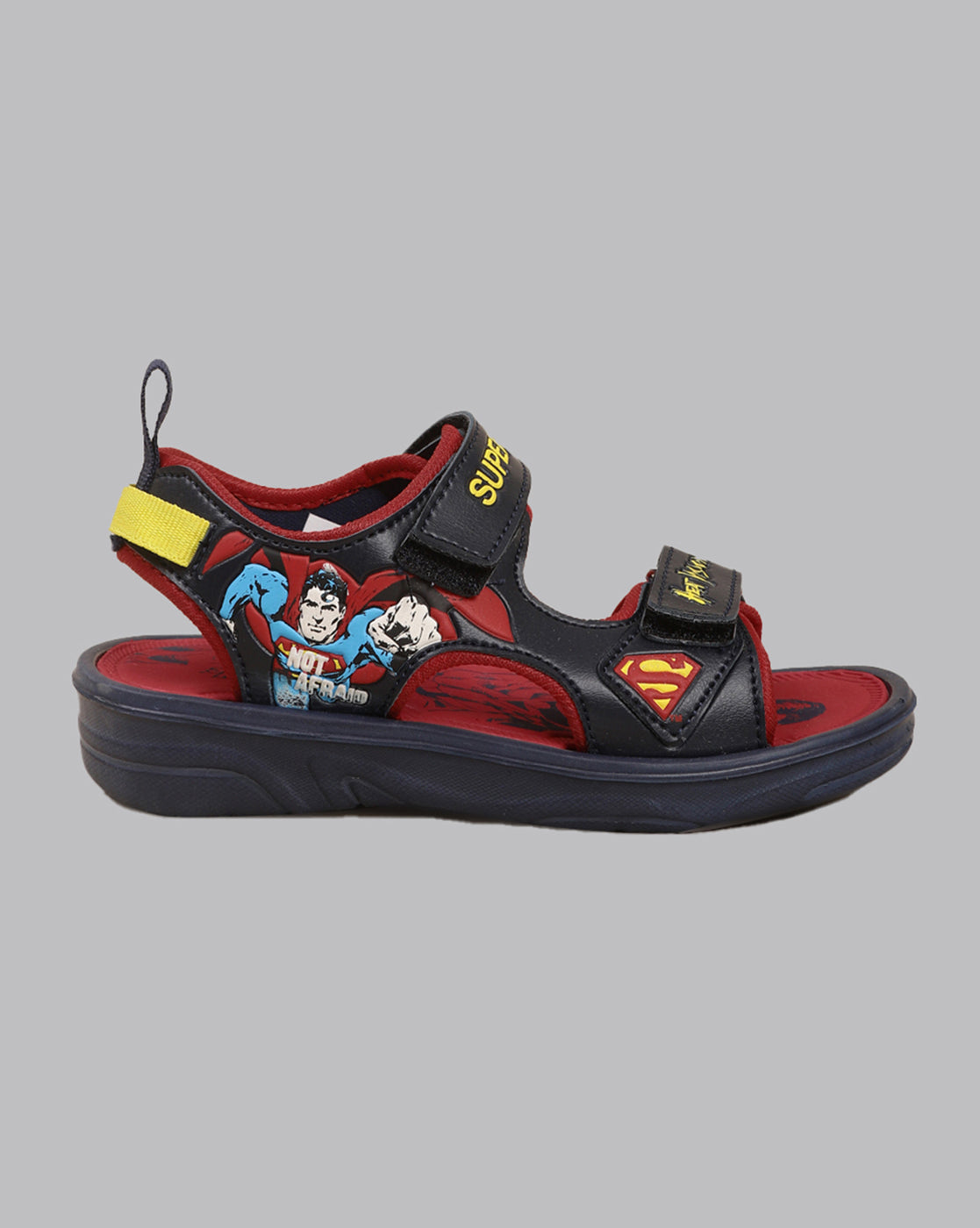 Kids Boys Superman Printed Navy Sandals