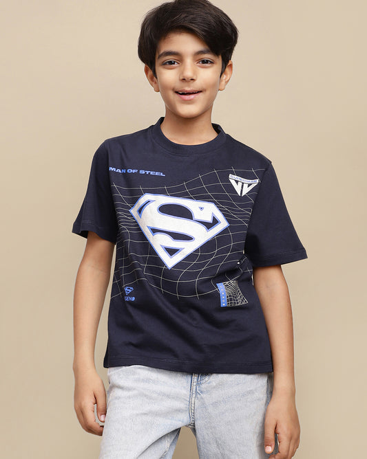 Superman Printed Regular Fit Tshirt For Boys