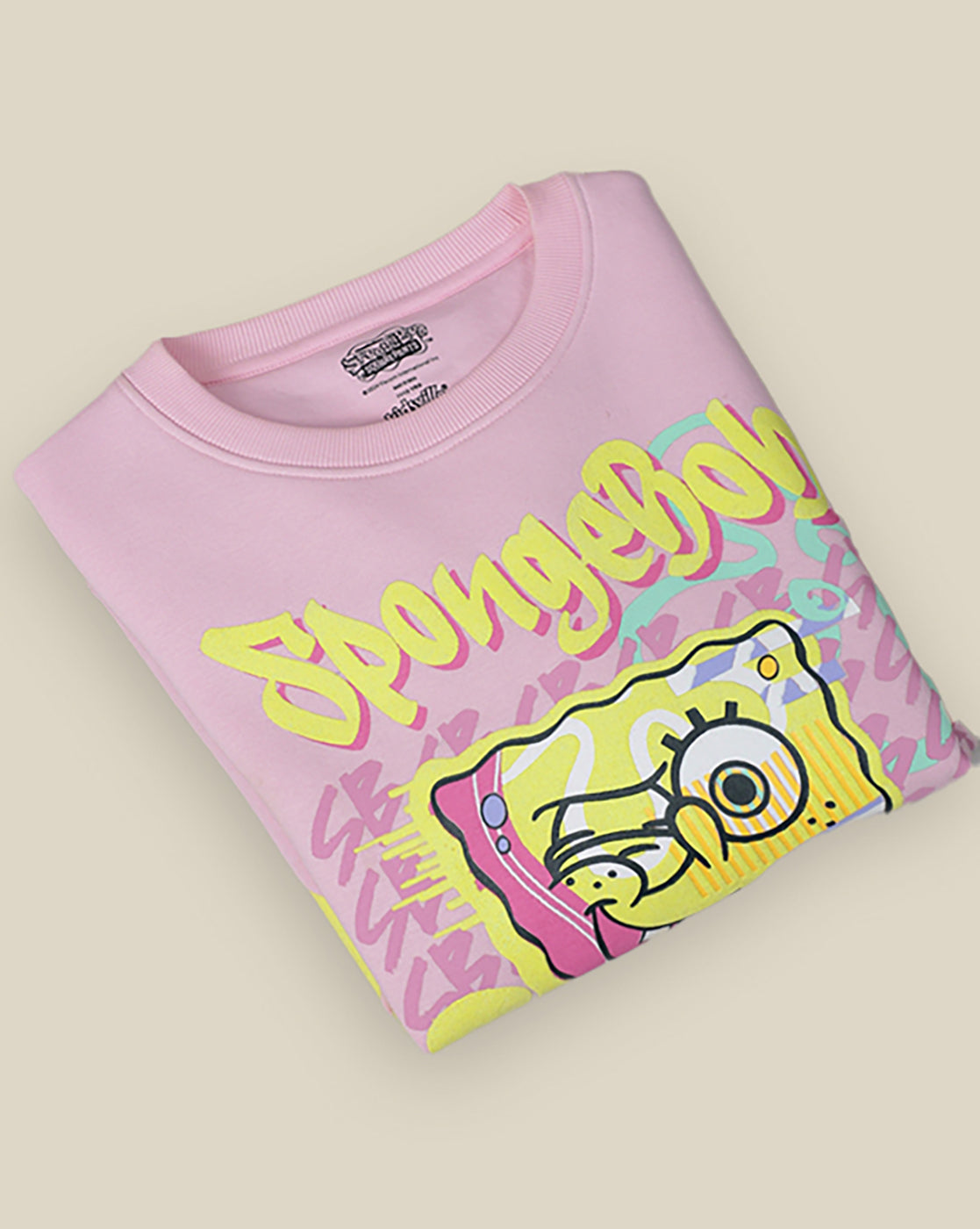 Spongebob Squarepants Printed Relaxed Fit Sweatshirt For Girls