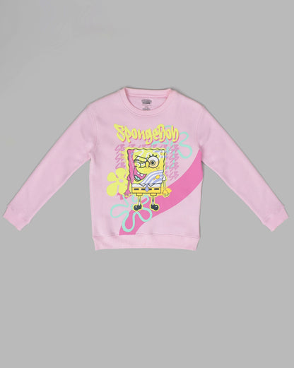 Spongebob Squarepants Printed Relaxed Fit Sweatshirt For Girls