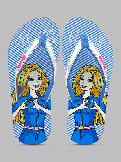 Barbie Blue Flip-Flops For Kids Girls