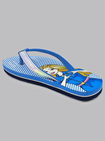 Barbie Blue Flip-Flops For Kids Girls