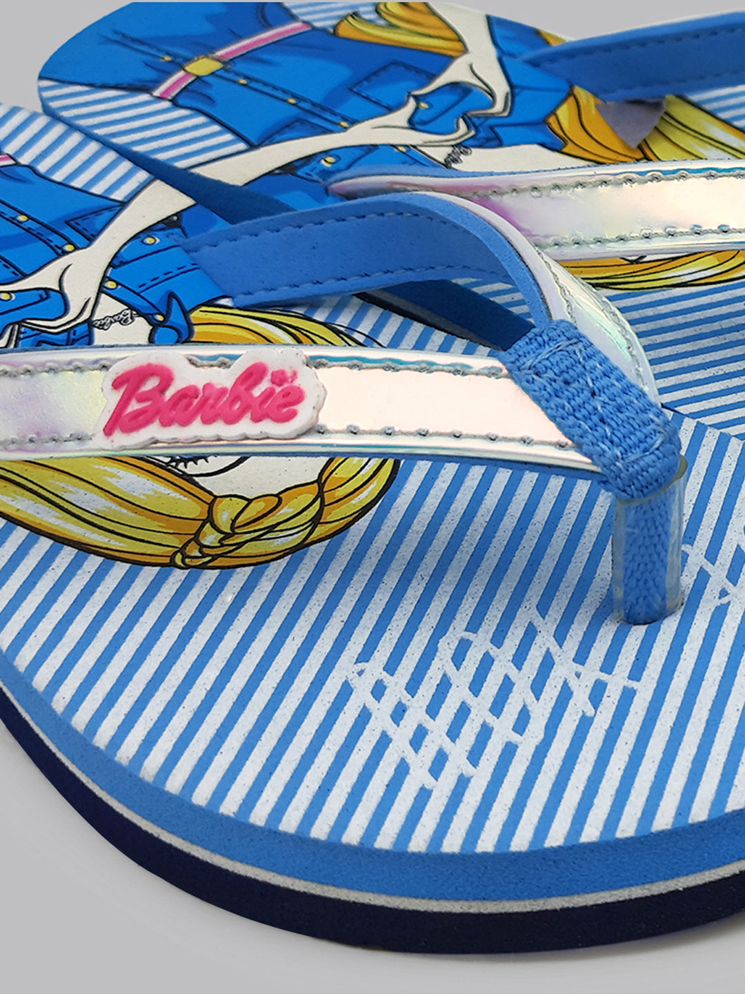 Barbie Blue Flip-Flops For Kids Girls