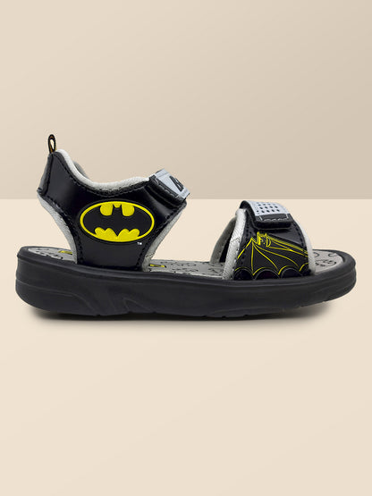 Kids Boys Batman Grey Black Sandals