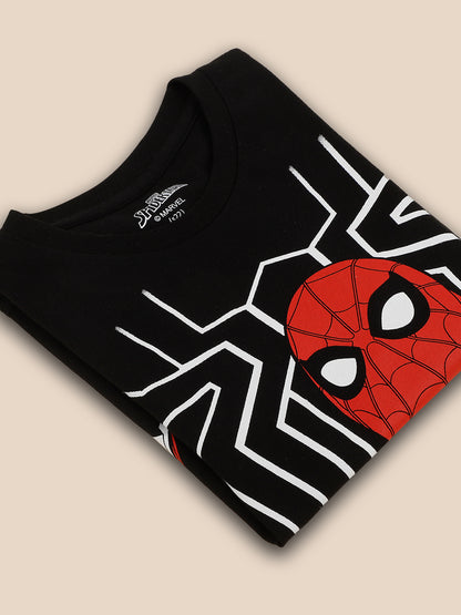 Kids Boys Spiderman Black Tshirt