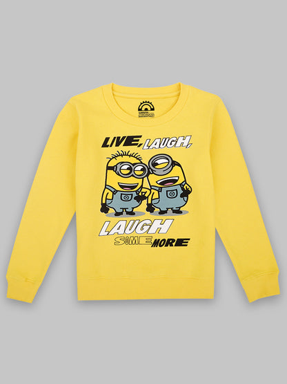 Kids Boys Minions Yellow Sweatshirt