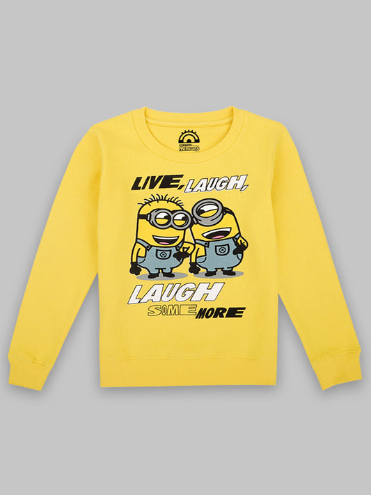 Kids Boys Minions Yellow Sweatshirt