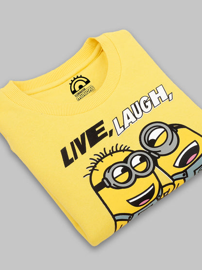 Kids Boys Minions Yellow Sweatshirt