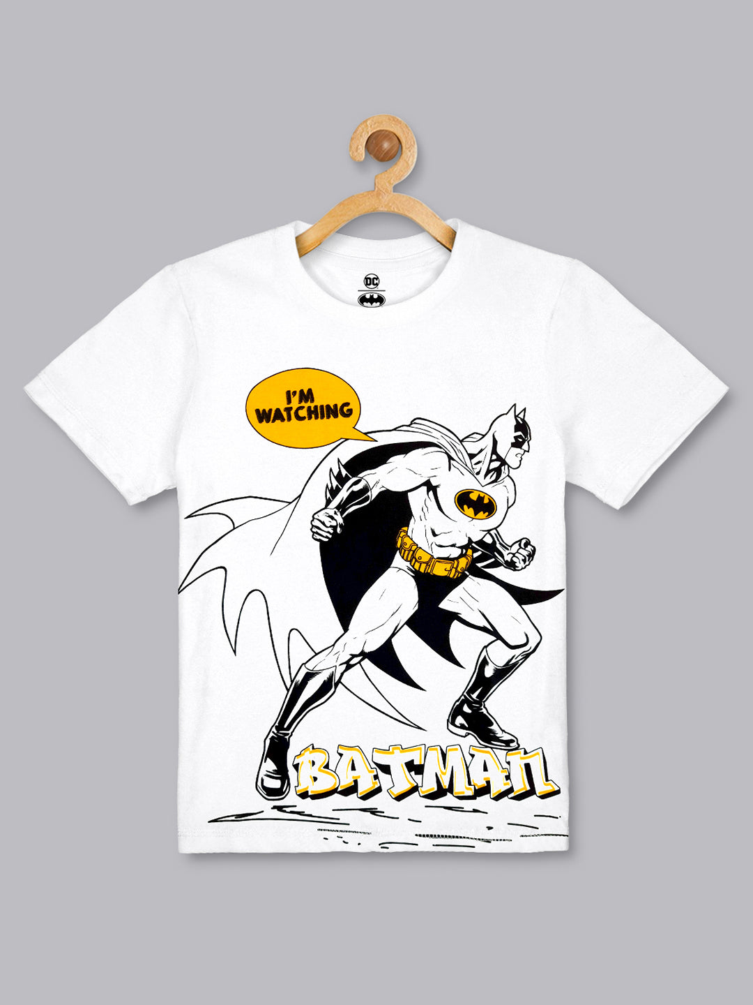 Kids Boys Batman White Tshirt