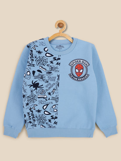 Kids Boys Spiderman Blue Sweatshirt