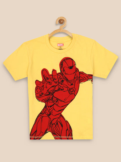 Kids Boys Iron Man Yellow Tshirt