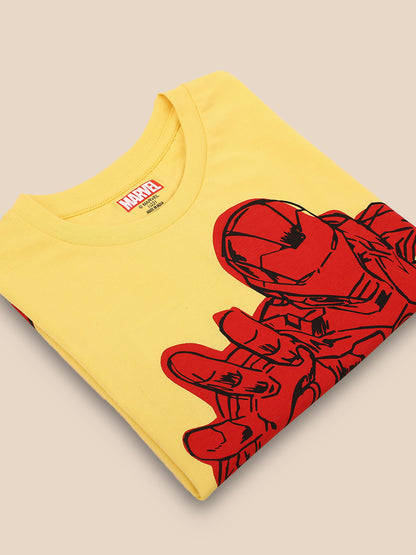 Kids Boys Iron Man Yellow Tshirt