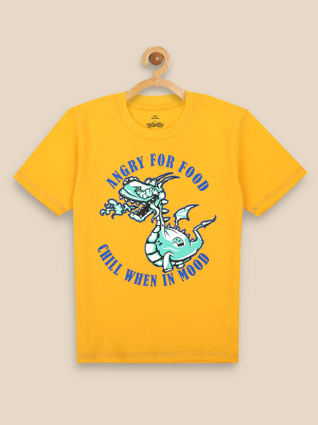 Kids Boys Dinosaur Yellow Tshirt