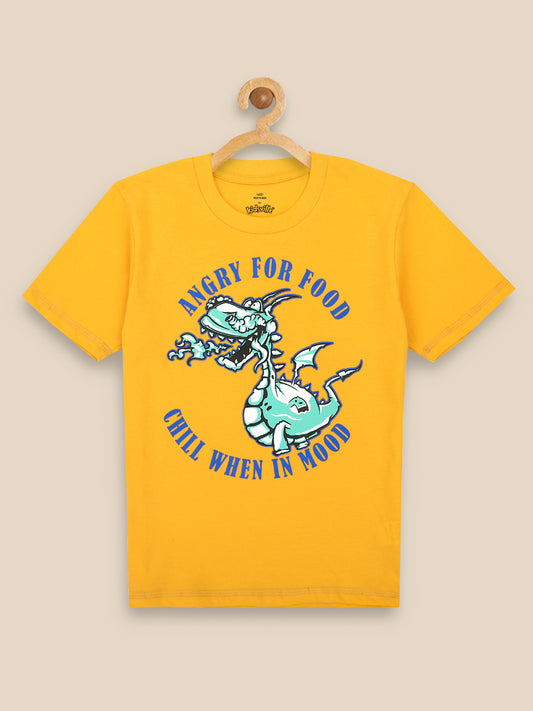 Kids Boys Dinosaur Yellow Tshirt