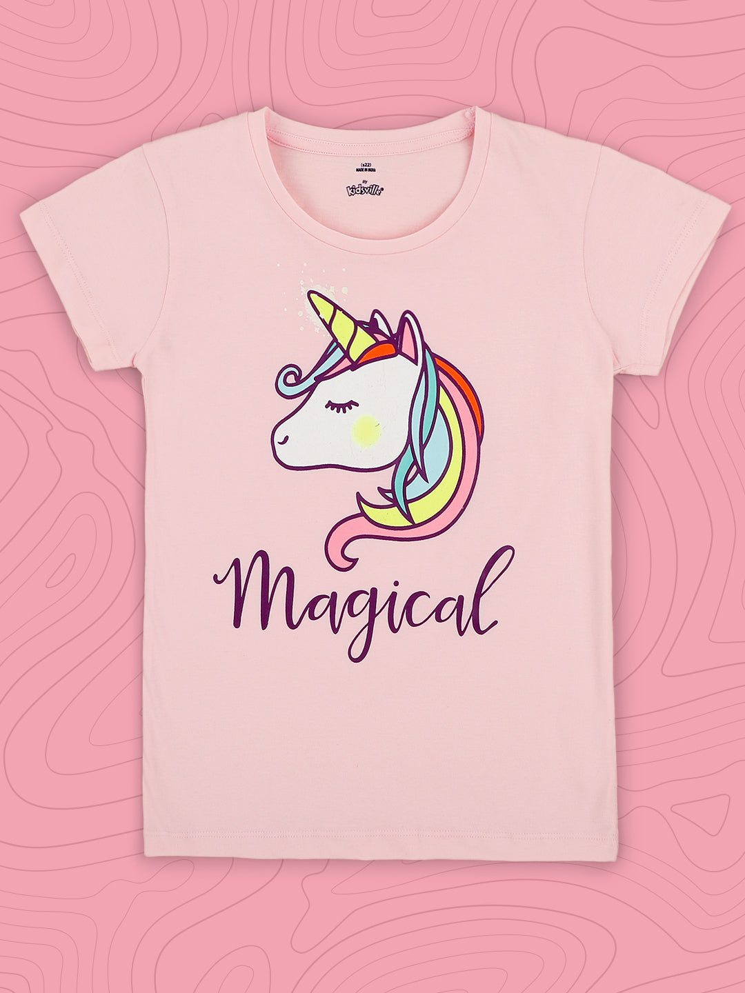 Kids Girls Unicorn Pink Tshirt