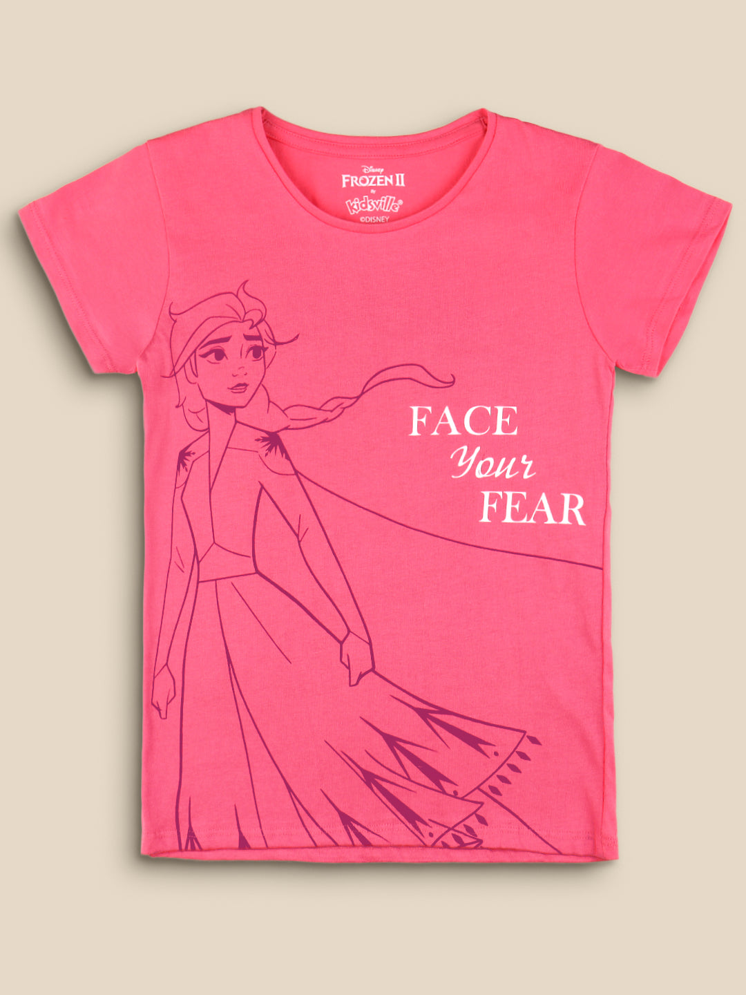 Kids Girls Frozen Pink Tshirt