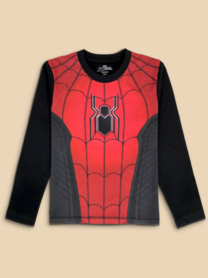 Kids Boys Spiderman Multi Color F/S T-Shirt