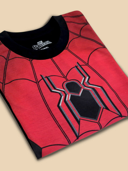 Kids Boys Spiderman Multi Color F/S T-Shirt